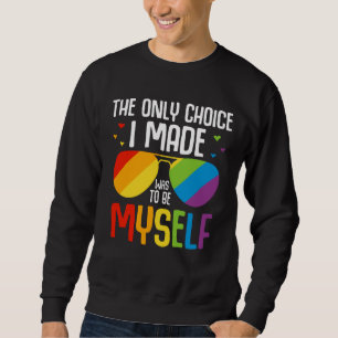 Sweatshirt LGBT Pride Lunettes de soleil couleur arc-en-ciel