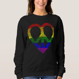 Sweatshirt Lgbt Pride Rainbow Peace Lgbtq Support Lesbienne G