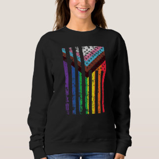 Sweatshirt Lgtbiaq+ Pride Usa Flag Pride Mois