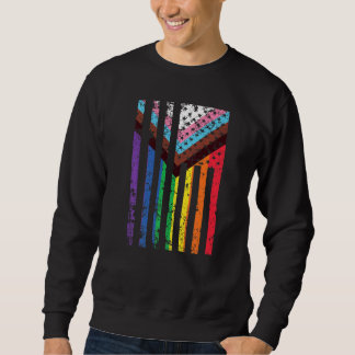 Sweatshirt Lgtbiaq+ Pride Usa Flag Pride Mois