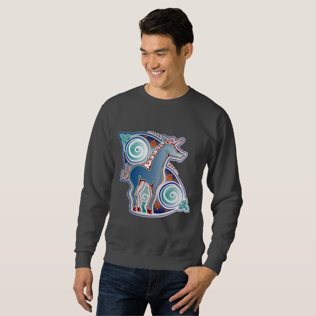 Sweatshirt Licorne celtique (Devant entier)