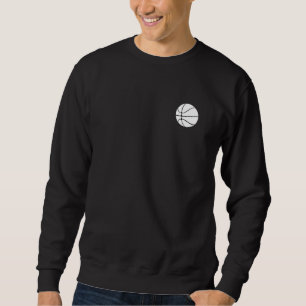 Sweatshirt Ligne d'art minimaliste de basketball sur un col r