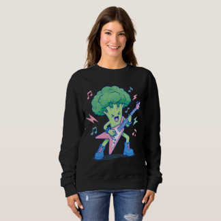 Sweatshirt L'illustration Metal Broccoli – Guitare Heavy Meta