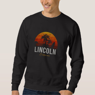 Sweatshirt Lincoln California Retro Surfer Plage Vintage