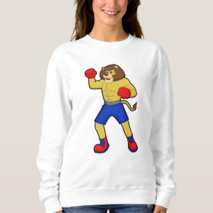 Sweatshirt Lion à la boxe avec gants de boxe