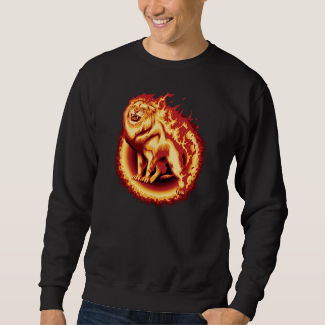 Sweatshirt Lion de feu (Devant)