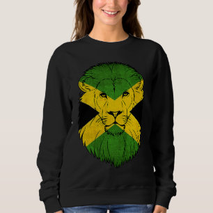 Sweatshirt Lion de Jamaïque Drapeau jamaïcain Vacances caribé
