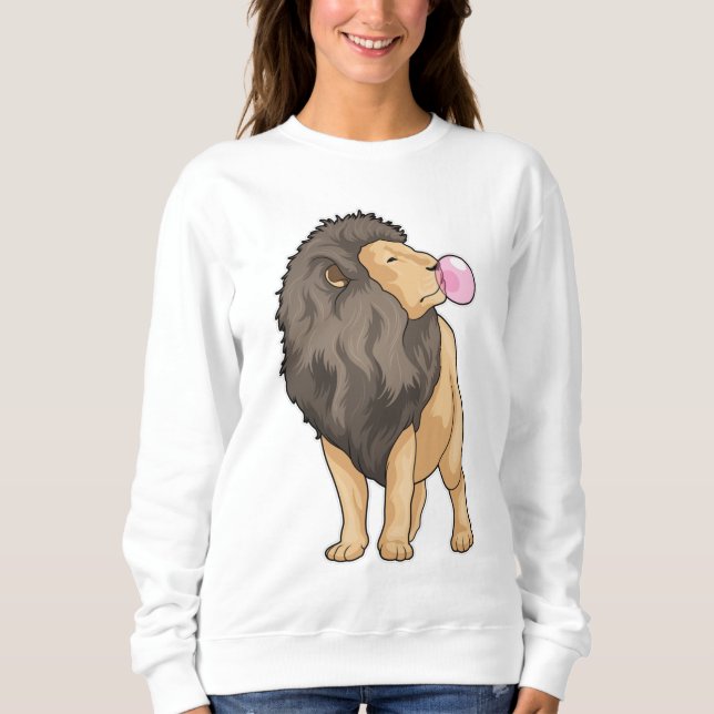 Sweatshirt Lion gomme à mâcher (Devant)
