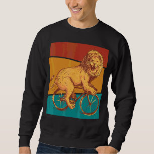 Sweatshirt Lion vintage à bicyclette