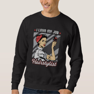 Sweatshirt Liste de cheveux Barbier Coiffeur Ciseaux Cheveux 