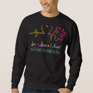 Sweatshirt Live Love Accepter Sensibilisation sur l'autisme T