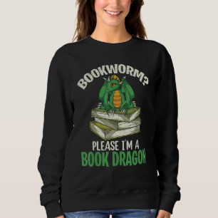 Sweatshirt Livre Dragon Mythique Créature Animal Bookworm Rea
