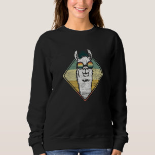 Sweatshirt Llama Animal Lunettes de soleil Cool agréable Alpa