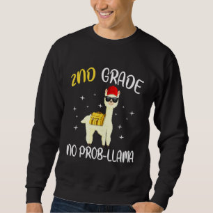 Sweatshirt Llama De 2E Année Sans Probe Retourner À L'École