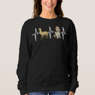 Sweatshirt Llama Petit Basset Griffon Vendeen Heartbeat Chien