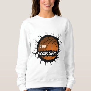 Sweatshirt Logo de basket-ball, Basketball Nom personnalisé