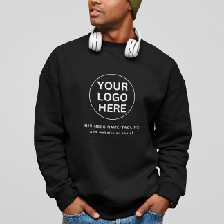 Sweatshirt Logo d'entreprise noir pour équipe de marque promo