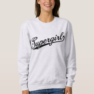 Sweatshirt Logo du nom étoilé Supergirl Baseball
