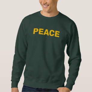 Sweatshirt Logo or PEACE Vert