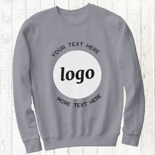 Sweatshirt Logo Simple Avec Texte Professionnel Promotionnel