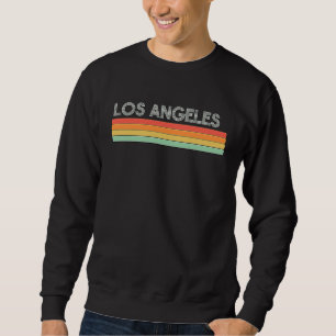 Sweatshirt Los Angeles Californie Rétro Arc-en-ciel Vintage V