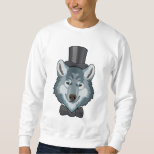 Sweatshirt Loup comme marié avec nœud papillon