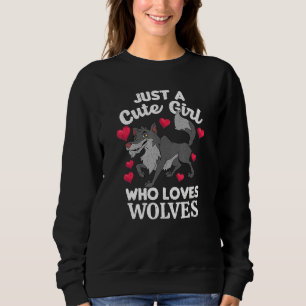 Sweatshirt Loup mignon filles femmes loup de forêt