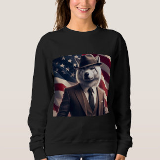 Sweatshirt Loup patriotique
