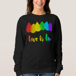 Sweatshirt Love Is Love Lgbt Rainbow Gay pride Vintage Rainbo