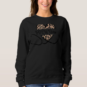 Sweatshirt Love Picu Nurse Life Leopard Heart Stethoscope Rn