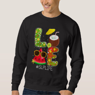 Sweatshirt Love Slp Life off Duty Summer Vibes Beach Sunset