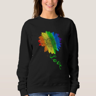 Sweatshirt Love tournesol floral Lgbtq Gay pride drapeau arc-