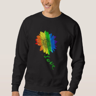 Sweatshirt Love tournesol floral Lgbtq Gay pride drapeau arc-