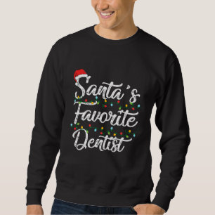 Sweatshirt Lumière de chapeau de Noël de Santa dentiste préfé