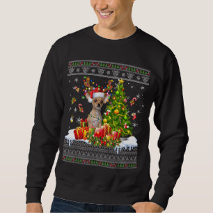 Sweatshirt Lumières de Noël amusantes Chihuahua Chien Funny X