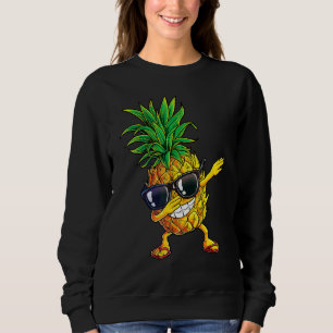Sweatshirt Lunettes de soleil à ananas Dabbing Aloha Plages H