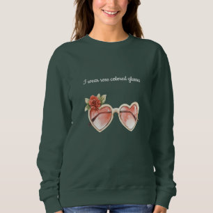 Sweatshirt Lunettes de soleil de couleur rose