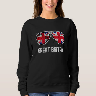 Sweatshirt Lunettes de soleil drapeau britannique Union Jack