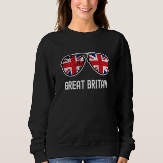 Sweatshirt Lunettes de soleil drapeau britannique Union Jack