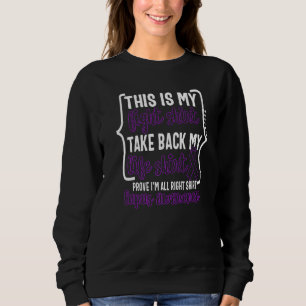 Sweatshirt Lupus Sensibilisation Mon combat Purple Ribbon War
