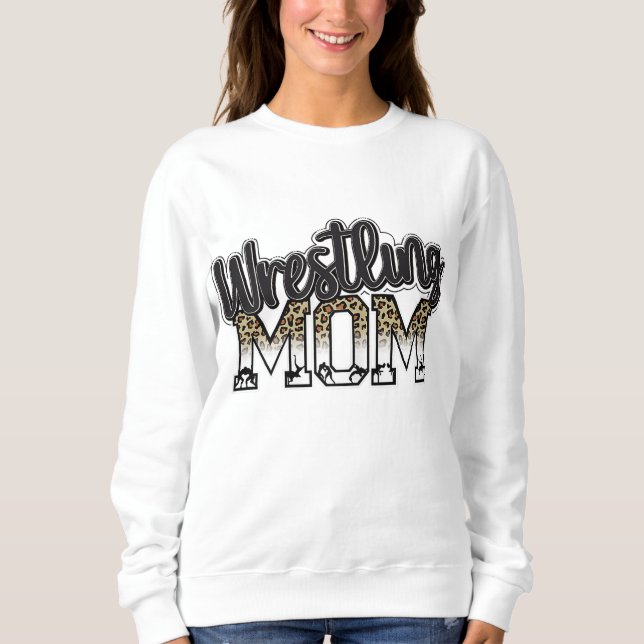 Sweatshirt Lutter Maman Leopard Drôle Lutter Dons Pour Wrestl (Devant)