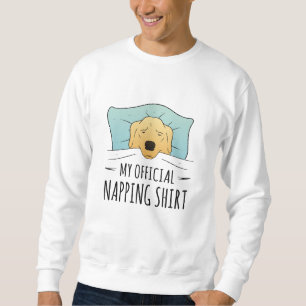 Sweatshirt Ma chemise de sieste officielle avec chien couchan