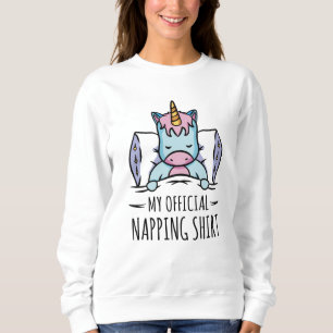 Sweatshirt Ma chemise de sieste officielle avec sommeil Unico