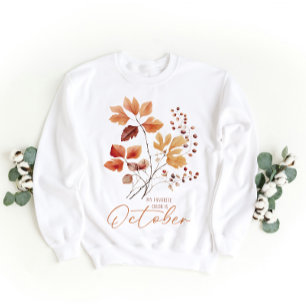 Sweatshirt Ma Couleur Favorite Est Octobre, Automne Vibes