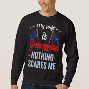 Sweatshirt Ma Femme Est Guamanienne Guam Heritage Roots Drape