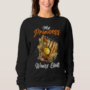 Sweatshirt Ma Princesse Porte Mat Lecteur Softball Moms Dads