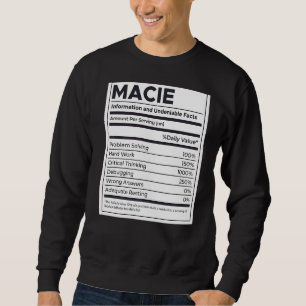 Sweatshirt Macie Nutrition Information Problème Résoudre Dur 