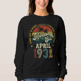 Sweatshirt Magnifique depuis avril 1932 90ème anniversaire Vi