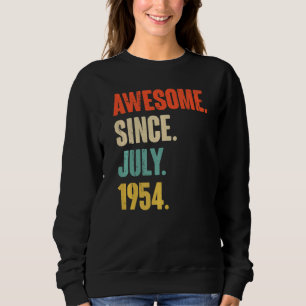 Sweatshirt Magnifique depuis juillet 1954 68 ans 68e annivers