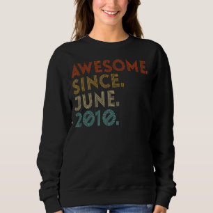 Sweatshirt Magnifique depuis juin 2010 Vintage 12ème annivers